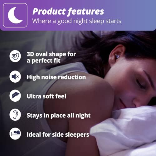 Alpesi SleepDeep Multisize - Soft füldugó Alvás, Koncentráció - Új 3D-s Ovális Alakú, illetve a Zaj Csökkenti a Gél Jobb Csillapítás
