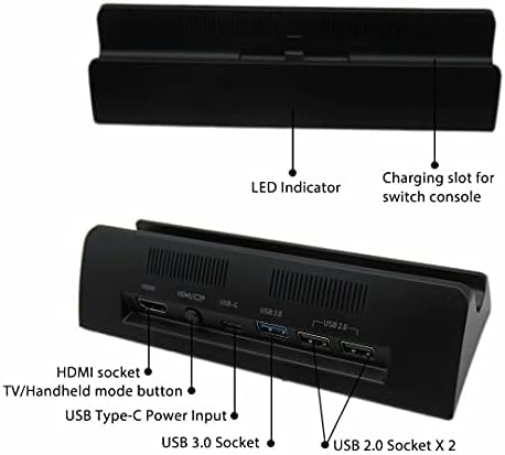 USonline911 Prémium USB Töltő Dokkoló Állomás, Töltő Nintendo Kapcsoló/Lite HDMI Video Converter