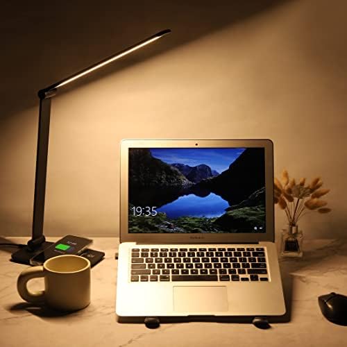 Starkitchen asztali lámpa Összecsukható Hivatal Lámpa 5W Vezeték nélküli Töltés Alap Időzítő Kikapcsolása Érintse meg a Gombot 5