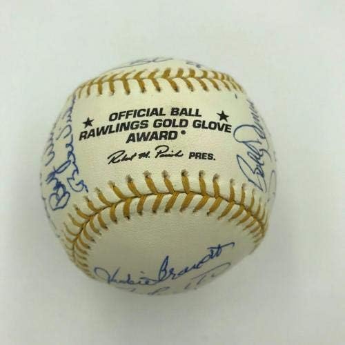 Szép Arany Kesztyű Nyertesek Aláírt Baseball 19 Szigma Gary Carter Bill Mazeroski - Dedikált MLB Kesztyű