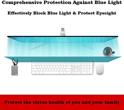 Anti Káros Kék Fény, TV Képernyő Védő 32-75 hüvelyk Standard vagy Hajlított Monitor - szemvédő/Tükröződésmentes/Blokkolja az UV