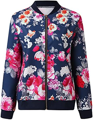 Kabátok Női Csipke Hosszú Ujjú Zip Fel Rövid Bomber Kabát Alkalmi Könnyű, Kényelmes Outwear a Zsebek