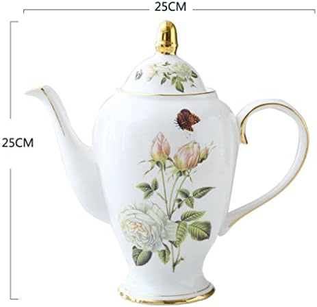 WSSBK Rose porcelán Teás Készlet angol Porcelán Teás Készlet Kerámia cserép Tejszínt Cukor Tál, Kancsó Szett