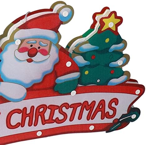 Karácsonyi Ablak Világítás,Karácsonyi Fények tapadókorong Horog, LED Beltéri Kültéri Home Office Karácsonyi Újdonság Ajándékok Gyerekeknek,