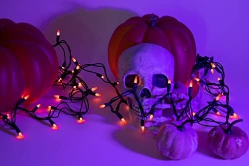 100 Gróf Halloween Lámpák Kültéri, Beltéri | Narancs String Fények | Narancssárga Fények | Mini String Világítás | Kerti Narancs Halloween