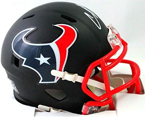 Andre Johnson Aláírt Houston Texans Lapos Fekete Sebesség Mini Sisak - SZÖVETSÉG W Auth - Dedikált NFL Mini Sisak