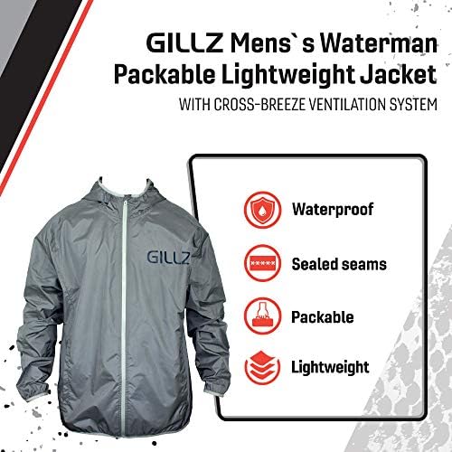 Gillz Waterman Könnyű Pakolható Vízálló Kabátok Férfiak Lezárt Varratok, valamint Pakolható Design