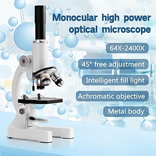 LIRUXUN Optikai Mikroszkóp 64X-2400X Monokuláris Általános iskolás Gyerekek a Tudomány Kísérleti Biológia Tanári Mikroszkóp Ajándékok