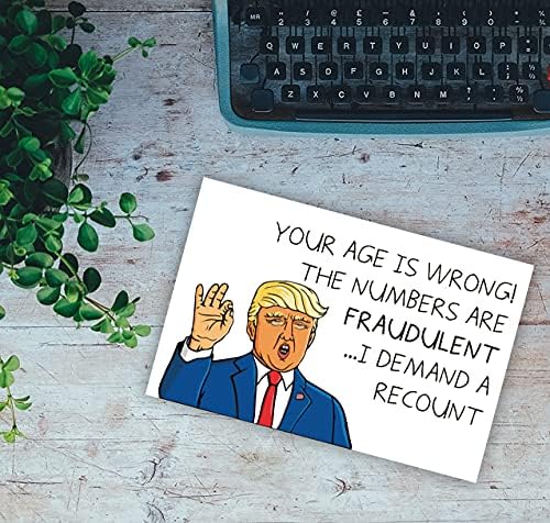 Vicces, hogy Donald Trump Újraszámlálás Kártya, Humor Születésnapi Kártya, Kártya 30 40 50 Neki A