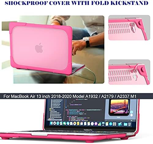 Mektron Laptop tok MacBook Air 13 2022 2021 2020 2019 2018 Kiadás A2337 M1 A1932 A2179 a Touch ID[Nehéz][Dual Layer] Kemény Műanyag