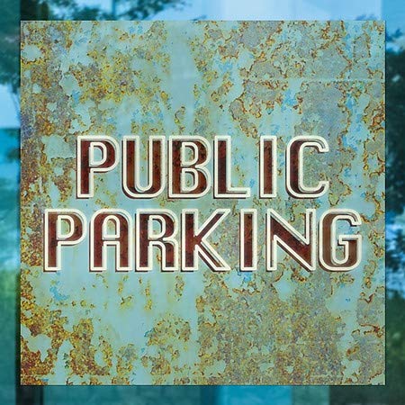 CGSignLab | Nyilvános Parkolás -Szellem Éves Kék Ablak Ragaszkodnak | 16x16