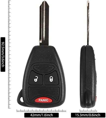 VOFONO 3-GOMB Autós kulcstartó Csere-Kulcsnélküli Bejegyzés Távoli Alkalmas Chrysler, Dodge, Jeep| Fit a Jeep Wrangler a