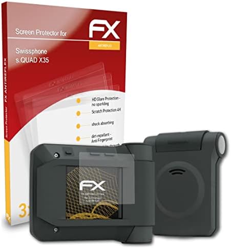 atFoliX képernyővédő fólia Kompatibilis Swissphone s.Quad X35 Képernyő Védelem Film, Anti-Reflective, valamint Sokk-Elnyelő FX Védő Fólia