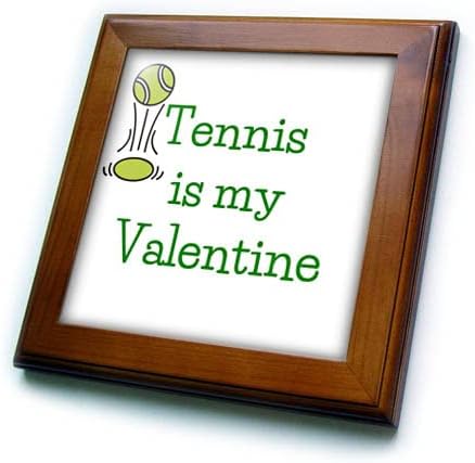 3dRose Kép Tenisz Labda a Szöveg a Tenisz A Valentin - Keretes Lapok (ft-375057-1)
