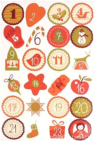 SYINGY Aranyos Matricák Csomagolás Címkék Kreatív Száma 1~24 Matricák Karácsonyi Visszaszámlálás Naptár Matrica Gyerekek Írószer DIY