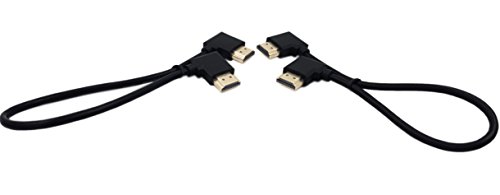SinLoon Aranyozott nagysebességű 90 Szög HDMI Férfi Bal HDMI Férfi Adapter Kábel Támogatja az Ethernet, 3D, Audio Return (0,3 M RR-LL)