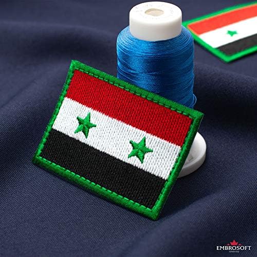 A Zászló Szíria Javítás, A Szíriai Ország Zászló, Nemzeti Jelkép, Hímzett Vas A (2.8 ʺ x 2ʺ)