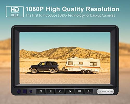 FHD 1080P Digitális Vezeték nélküli Biztonsági Kamera Szett 7 DVR Quad Osztott Monitor, IP69 Vízálló Tolató Kamera INFRAVÖRÖS