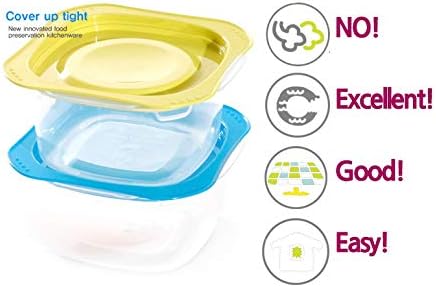 ZIPBAB Környezetbarát BPA Mentes Mikrohullámú sütő Kizárólagos Konténer Hűtő-Tároló Légmentes csomagolásban 15P