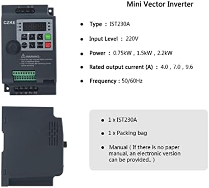 GEAD Inverter IST230A 3P 220V/380V 0.75 KW/1,5 KW/2.2 KW frekvenciaváltó Kimeneti Frekvencia Átalakító Változó Frekvencia Meghajtó (Szín :