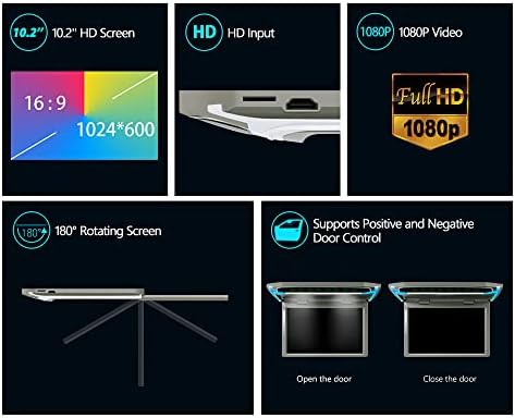 XTRONS 1080P Autós Videó Lejátszó, 10.2 Hüvelykes HD szélesvásznú Autó Fölött Tetőre Szerelt Monitor Ultra-Vékony hajtsa Le a TV-Autók