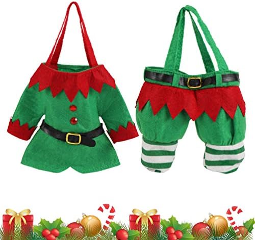 KESYOO Santa Bag a Santa Bag 2db Karácsonyi Édesség Ajándék Táska Karácsonyi ajándékot Tok Kezeli Elf Leggings, illetve Maximum