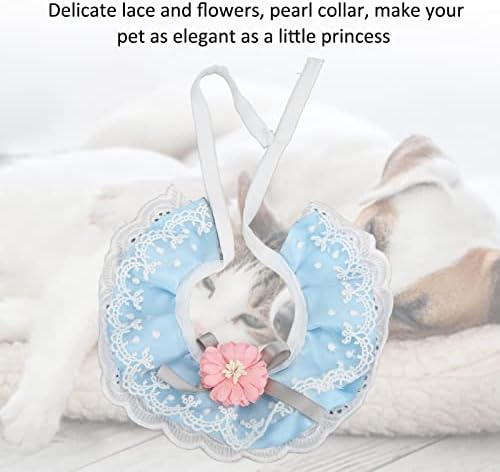 SoarUp Macska Csipke Vállpántos, Aranyos, Gyönyörű Design Macska Csipke Sál, Kényelmes Kis Közepes Macskák Ég Kék-L