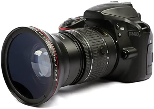 Lightdow 58MM 0.43 x Add-on HD Lencse Magas Defination Széles Látószögű + Makró Része a Canon EOS 70D 77D 80D 90D Lázadó T8i T7 T7i T6i