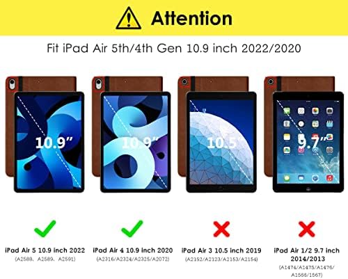 DTTO iPad Air 5./4. Generációs bőrtok 2022/2020 Csomag iPad 10.9 hüvelyk Mágneses Billentyűzet Slim Megvilágított Billentyűk az Esetben,