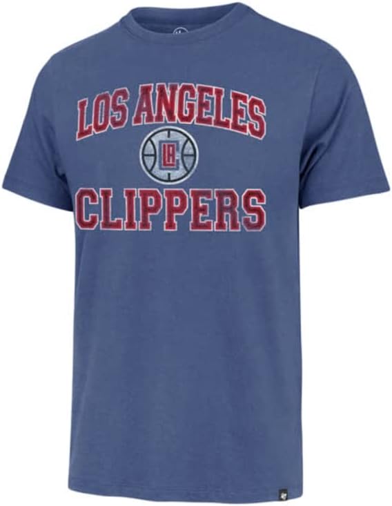 47-Es Los Angeles Clippers Womens Unió Arch Franklin Tee Felnőtt Kadét Kék Póló
