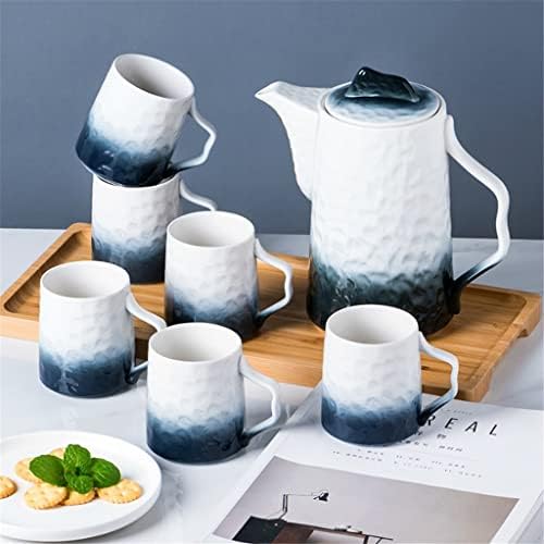 Gradiens kerámia teás készlet víz csésze tea fazék hideg kanna tálca háztartási délutáni tea csésze készlet kávéscsésze szett (Szín :