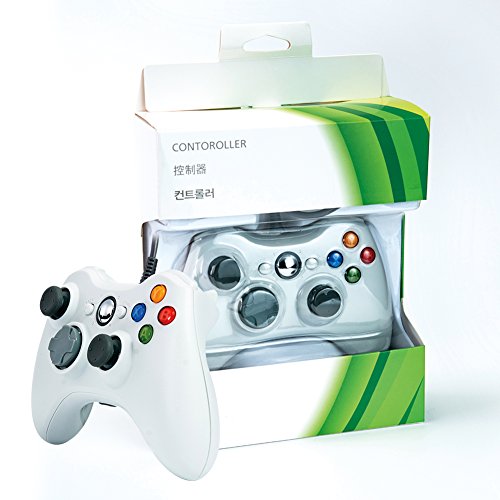 SH-NIN Vezetékes USB PC Játék Vezérlő Xbox 360 Gamepad Fehér