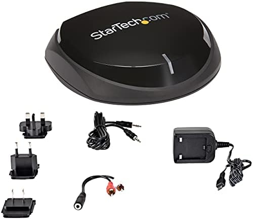 StarTech.com Bluetooth 5.0 Audio Receiver NFC-BT/Bluetooth Vezeték nélküli Audio Adapter, 3,5 mm/RCA Toslink vagy Digitális Kimenet,