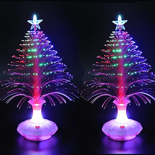 alfyng LED Optikai karácsonyfa, színváltó Ünnepi Fa, meg egy Csillag, 12.6 Asztali Karácsonyi Égő Fa Karácsonyra Házak Dekoráció, majd