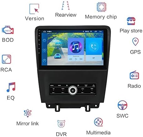 10in Autó Hifi,KIMISS érintőképernyő 8 Mag Autó Sztereó Vevő Android 11 GPS Navigációs Vezeték nélküli Carplay Autó Sztereó Rádió Ford
