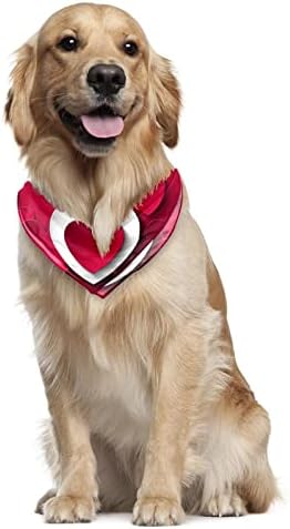 2 Csomag Kutya Kendő Boldog Valentin Napi Piros Rózsaszín Szerelem Nyomtatás Pet Sál Állítható Háromszög Előke Kendő Kutya Kiegészítők