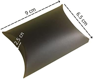 HomeSoGood 100 Párna Formájú Édességet Dobozok, 3.5 * 2.5 Fekete Karton, Papír Tok