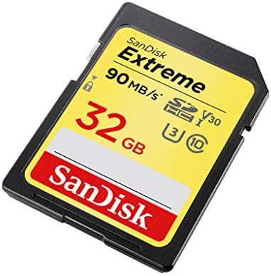 SanDisk 32GB Extreme SDHC UHS-én Memóriakártya - 90MB/s, C10, U3, V30, 4K UHD, SD Kártya - SDSDXVE-032G-GNCIN