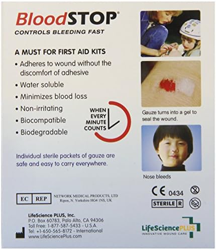 Bloodstop Alvadási Géz Ellenőrzések Vérzés Gyors;10 Szám