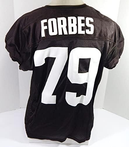 2021 Cleveland Browns Drew Forbes 79 Játék Kibocsátott Fekete Gyakorlat Jersey 54 0848 - Aláíratlan NFL Játék Használt Mezek