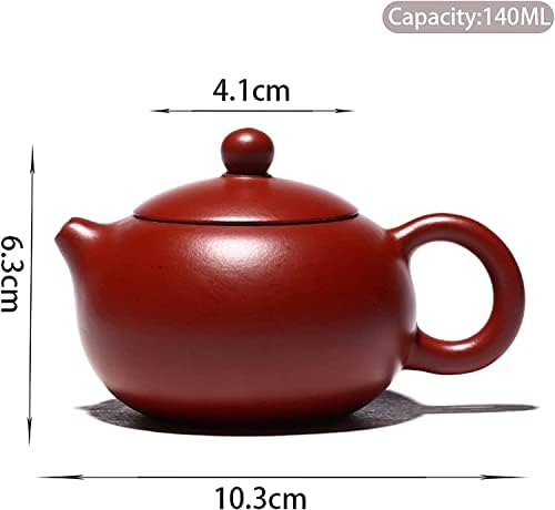 Teáskanna 140ml Lila Agyag Teáskannák Kézzel készített Tea-Fű Vízforraló Hiteles Teás Készlet Teáskannák