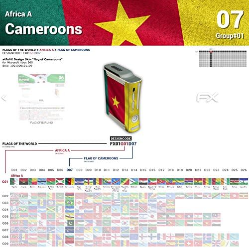 Microsoft Xbox 360-Design Bőr zászló Cameroons Matrica az Xbox 360