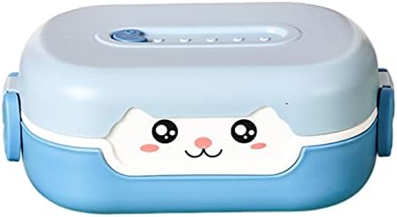 Bento Dobozok Micro-Wave Biztonságos Macskák Minta Felnőttek a Gyerekek Ebéd Box Office Kék