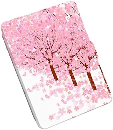 LucklyingBao a Kindle Út - Print Bőr Okos Védő burkolata,védőburkolat Kagyló E-Könyvek Esetében Auto Wake/Sleep/Absztrakt Rózsaszín cseresznyevirág