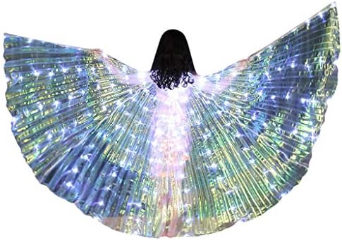 Cegduyi Gyermek hastánc LED Angel Wings Színes Pillangó Szárnyak Teleszkópos Rugalmas Rúd