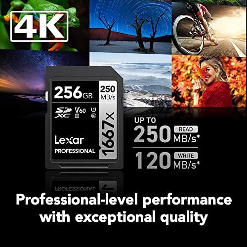 Lexar Professional 1066x 256 gb-os SDXC UHS-én Card Ezüst Sorozat & Lexar Professional 1667x 128 GB SDXC UHS-II Kártya
