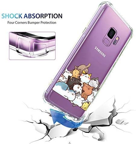 Galaxy S9 Esetben Ultra Kristálytiszta Aranyos Macska Design Ütésálló Lökhárító Védő mobiltelefon hátlap Samsung Galaxy S9 5.8 Hüvelyk