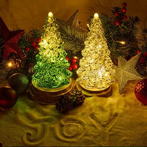 Diahom Asztali Karácsonyfa Zöld Ezüstdísz Xmas Lakberendezés