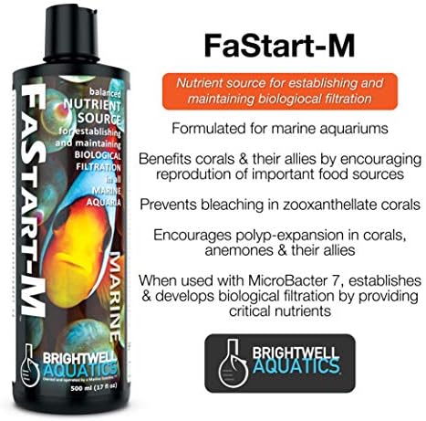 Brightwell Vizisport FaStart-M Kiegyensúlyozott Tápanyag-Forrás, a Tengeri Aquaria, 500 ml-es