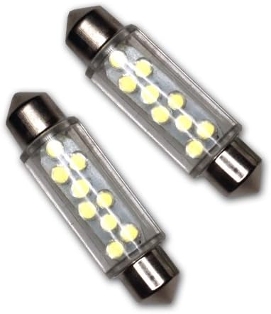 Tuningpros LEDX2-42M-W9 Girland 42mm LED Izzók, 9 LED-es, Fehér 4-pc-be